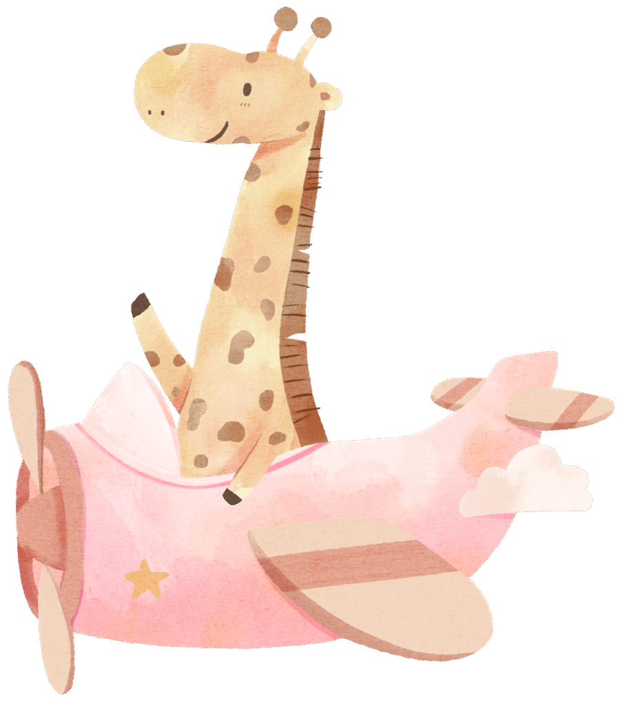 giraffe in plane