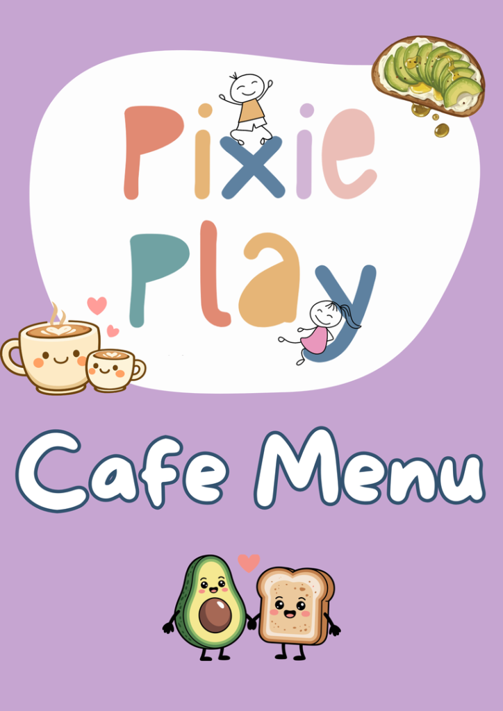 Pixie Play Café Menu title page